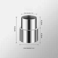 Kamino vamzdžio reduktorius Nerūdijančio plieno krosnelės vamzdžio komponentas skersmeniui sumažinti nuo 120 mm iki 50 mm vėdinimo sistemose