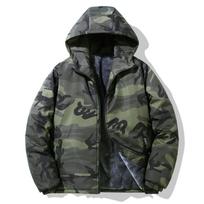 Unisex Retro Camouflage Cotton Jacket - Warm, Versatile American-Style Winter Outerwear with Plus Velvet. 4XL
