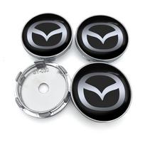 4 vnt. 60 mm automobilio ratlankio centrinis dangtelis Automobilio priedai Mazda 3 6 CX5 2 CX3 CX9 MX5 RX8 Axela Demio MS CX5 2 Axela Demio Atenza MS GJI GH BK MP juoda