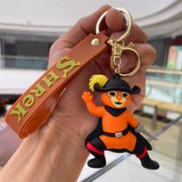 kawaii Populiarus Žaidimas Monstras Šrekas Raktų pakabukas Mielas Animacinis 3D Modelis Silikoninis Raktų pakabukas Vaikų Kalėdinio Festivalio Dovanoms