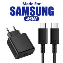 45W PD USB-C greitas įkroviklis Samsung S22 S23 S24 Note 20 A52 A53 A54 Z Flip 3 4 5 5A Type C itin greito įkrovimo kabeliu 1m 1.5m 2m US Plug - 45W Cable