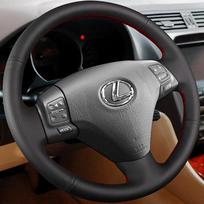 Pasidaryk pats Juodas Rankomis Siuvamas Vairo Dangtelis Dirbtinės Odos Automobilio Vairo Dangteliai Lexus RX330 RX400h RX400 2004-2007 Gray Thread