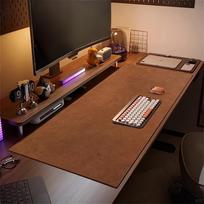 Retro Oversized PU Leather Mouse Pad, Leather Desk Mat, Double-sided PU Leather Fashion Computer Desk Mat, Washable Waterproof Desk Cover 80x40 cm ruda