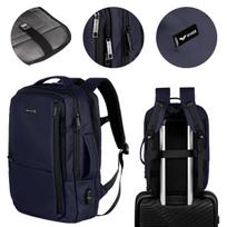 WINGS VIREO miesto kuprinė kelionėms su vandeniui atsparia medžiaga 20 L 17 colių laptopo skyriumi USB išėjimu krūtinės diržu sutvirtinta nugara ir paslėpta kišene saugumui