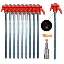 Spiral Screw Heavy Duty with Hex Socket Stakes Ground Anchors Camping Stakes Tent Ground Nail Screw in Camping Tent Pegs