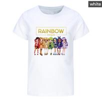 Fantasy Friends Rainbow High Marškinėliai Vaikams Vasariniai Drabužiai Mergaitėms Trumpomis Rankovėmis Viršutiniai Drabužiai Mažiems Berniukams Madingi Streetwear Drabužiai Vaikams 110