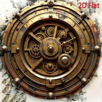 Metalinės sienos meno dekoras Steampunk krumpliaratis Namų pramoninis garažas Baras Kavinė 20x20 įvairiaspalvis