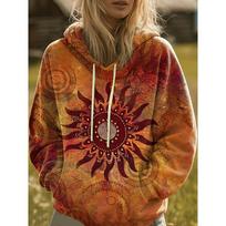 Moteriški gobtuvai 3D spausdinimo grafika Vaivorykštė Laisvalaikio Boho Laisvalaikio bliuzonai Megztiniai Streetwear Moteriški drabužiai Ruduo S