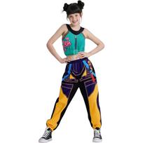 Mergaičių demonų pop dainininkės medžiotojų kostiumas sceninis apdaras idolio kostiumas, vaikiški Helovino kostiumai dainininkų lyderio cosplay 110