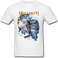Hugogo Juokingi Su Nuolaida Megadeth Mudnayne Roko Ir Rolo Muzika Balti Vyrai Marškinėliai Dideli S balta