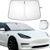 Skirta Tesla Model 3/Y Automobilio Priekinio Stiklo Saulės Gaubtas Sutirštintas Sulankstomas Priekinio Langų Saulės Gaubtas Apsauga Nuo Saulės Šilumos Izoliacija Automobilio Saulės Gaubtas