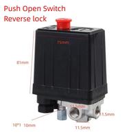 Pneumatic Control Air Compressor Pressure Switch Black 1/4-Port Manifold Automatic Air Pressure Switch Adjustable Pressure Valve 220V