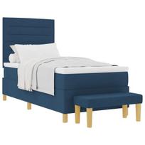vidaXL Kiemas lova su galvūgalio Mėlyna 200 x 90 cm audinys