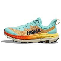 HOKA ONE ONE Mafate Speed 4 Neslystantys ir dilimui atsparūs kvėpuojantys žemi kasdieniai bėgimo bateliai Moteriški žali oranžiniai sportbačiai 1131056-cbt 36