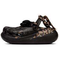 Crocs Crush Clog Classic Crush Juodas Leopardų Raštas EVA Dvigubas Saldus Juodas Leopardų Raštas Tūkstantmečio Stiliaus Medžiai Unisex Juodi 38-39 juoda
