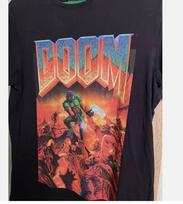 Doom Bethesda Žaidimo marškinėliai retas dizainas pagrindinė juoda klasikinė marškinėliai Unisex T-Shirt XXXXL