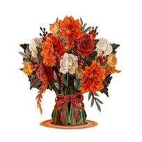 Forever-Blooming 3D Pop-Up Flower Card Handmade Recyclable Paper Card Eternal Romantic Memories Valentine’s Day Anniversary Birthday Gifts