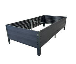 Plastikinė GPPS pakelta lysvė KLASIKA Woodlook - Antracito 50x150x30 cm