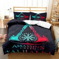 Naujas Žaidimas A-Assassin S Creed Meno Patalynės Komplektas Žaidėjo Antklodės Užvalkalo Komplektas Suaugusiems Berniukams Miegamojo Viengulis Dvigulis Karališko Dydžio Antklodė Berniukų Dovana 70x133cm 3pcs