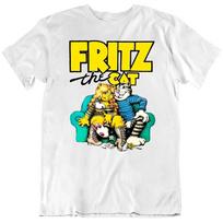 ! Fritz The Cat marškinėliai Retro suaugusiems Animacinių filmų gerbėjams Unisex marškinėliai S
