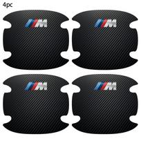 4 vnt. Automobilio durų rankenėlių apsauginis lipdukas Emblemų stilius BMW M E46 E90 E60 F30 F10 E39 E36 F20 G30 G20 E87 E92 E91 E30 X3 X5 Silver-4pcs