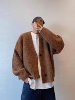 Men's Luxury Heavy Knit Cardigan Sweater - Soft, Cozy Autumn/Winter Wear Extra Large ruda