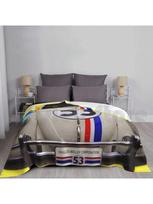 Herbie pledas sofai-lovai kelionei Herbie vabalas automobilis 53 Senas automobilis Meilės vabalas 75X95CM pilka spalva