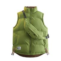 Men's Reversible Stand Collar Vest - Autumn/Winter Warm Casual Gilet M balta