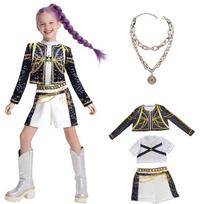 KPop Demonų Medžiotojai Vaikų Drabužių Rinkinys Festivalio Mergaitės Cosplay Populiarių Filmų Mira Rumi Zoey Karnavalo Šventė Kaukės Kostiumas 110