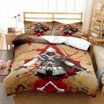 New Game A-Assassin S Creed Art Bedding Set Gamer Duvet Cover Set Adult Boys Bedroom Single Double King Size Comforter Boys Gift EU Single(135*200cm)3pcs
