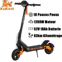 Sulankstomas elektrinis paspirtukas KuKirin G3 - 1200W variklis - 52V 18Ah baterija - 10.5  ratai - 936WH nuvažiuojamas atstumas 70KM - Juodas juoda