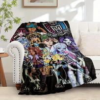 1pc Flannel Throw Blanket, Monster High,Gothic Fashion,Fantasy Pattern Printed Blanket, Warm Cozy Soft Blanket For Couch Bed Sofa Car Office Trave213 80cm x 120cm