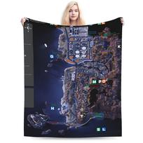 Escape from Tarkov Scav PMC Map Blanket  Super Soft Street Trend Plush Bedding Throws For Children Flannel Bedspread Bed Cover 30x40in
