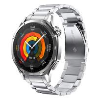 Be tarpų grandinėlės apyrankė HUAWEI WATCH GT 5 46mm Metalinė nerūdijančio plieno juosta HUAWEI GT5 dirželis Laikrodžio dirželio priedai For HUAWEI GT 5 46MM sidabras
