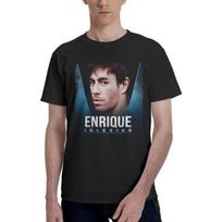 KaKPBu Enrique Iglesias Vyriški marškinėliai Apvalus kaklas Trumpomis rankovėmis Laisvalaikio marškinėliai Apatiniai marškinėliai S įvairiaspalvis