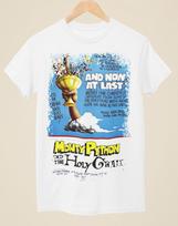 Monty Python ir Šventasis Gralis - Filmo plakato įkvėpti unisex baltiniai marškinėliai Unisex T-Shirt S