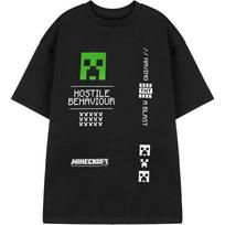Minecraft Creeper Vyriški Juodi Grafiniai Marškinėliai _ Priešiško Elgesio Vaizdo Žaidimų Marškinėliai _ Klasikinės Žaidimų Temos Viršus _ Trumpomis Rankovėmis S juoda