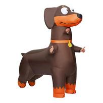 Pripučiamas šunelio dešrelės kostiumas Juokingas takso kostiumas Pripučiamas kostiumas Animacinis gyvūnas Cosplay kostiumas vakarėlio rinkinys Helovinas Kalėdų dovana Height 150CM-190CM ruda