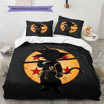 Son Goku Pattern Bedding,Quilt Set Quilt Cover Pillowcase Home Birthday Gift (1 * duvet cover + 2 * pillowcase, without core) 135x200cm