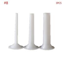 Y3NA 3pcs/set Sausage Maker Funnel Filler Stuffer Filling Tubes DIY balta