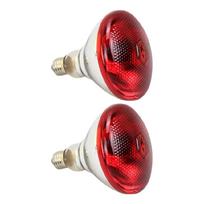 2 vnt. 250 W šildymo lempa, raudona šviesa, paršiukams, viščiukams ir mažiems gyvūnams, su E26 cokoliu