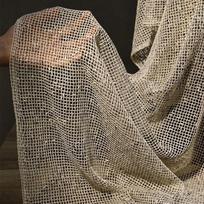Rudos karamelės dalelių tinklinio audinio permatoma suknelės medžiaga Drabužių dizainerio audinys Siuvimui Madinga suknelė Sceniniai drabužiai 50X140cm