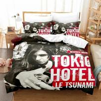 Tokio Hotel Patalynės Komplektas Viengulis Twin Pilnas Karalienės Karaliaus Dydžio Lova Suaugusiems Berniukų Miegamojo Antklodės Užvalkalų Komplektai 3D Spausdinimas Anime 70x133cm 3pcs