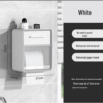 Aige Adhesive Double-Layer Wall-Mounted Toilet Paper Holder