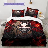 Bray Wyatt,WWE Pattern Bedding,Quilt Set Quilt Cover Pillowcase Home Birthday Gift (1 * duvet cover + 2 * pillowcase, without core) 135x200cm