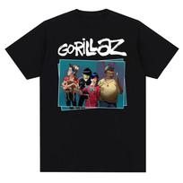 2026 Muzikos Grupė Gorillazs Punk Rock Spausdinti Marškinėliai 90-ųjų Laisvalaikio Mada Trumpomis Rankovėmis Didelio Dydžio Marškinėliai Unisex Harajuku Vasaros Marškinėliai S