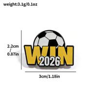 New 2026 Football World Cup Metal Badge US, Canada and Mexico Football Sporting Event Commemorative Badge Alloy Brooch