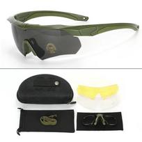 3 Lens Military Tactical Goggles CS Airsoft Windproof Army Shooting Polarized Glasses HD Motorcycle Cycling Outdoor Safe Glasses