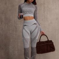 High Waist Yoga and Pilates Fitness Pants Set - Hip Lift, Tight Fit for Outdoor Sports S ruda