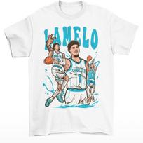 LaMelo Ball animacinis stilius Charlotte krepšinio marškinėliai S balta